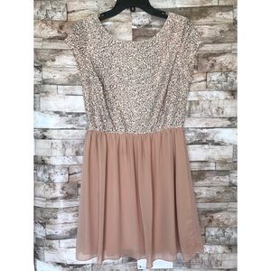 Speeckless Blush Lower Back Dress Sz. 13